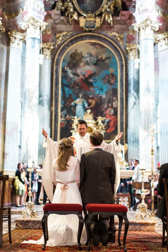 romantische Hochzeit kirchliche Trauung