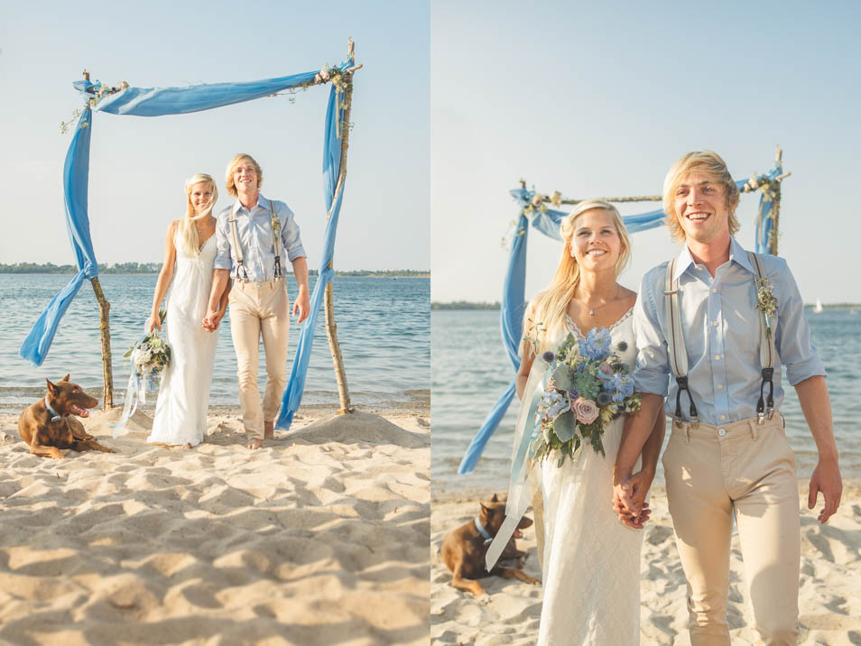 wundervolle Sommerhochzeit im Strand-Brautkleid