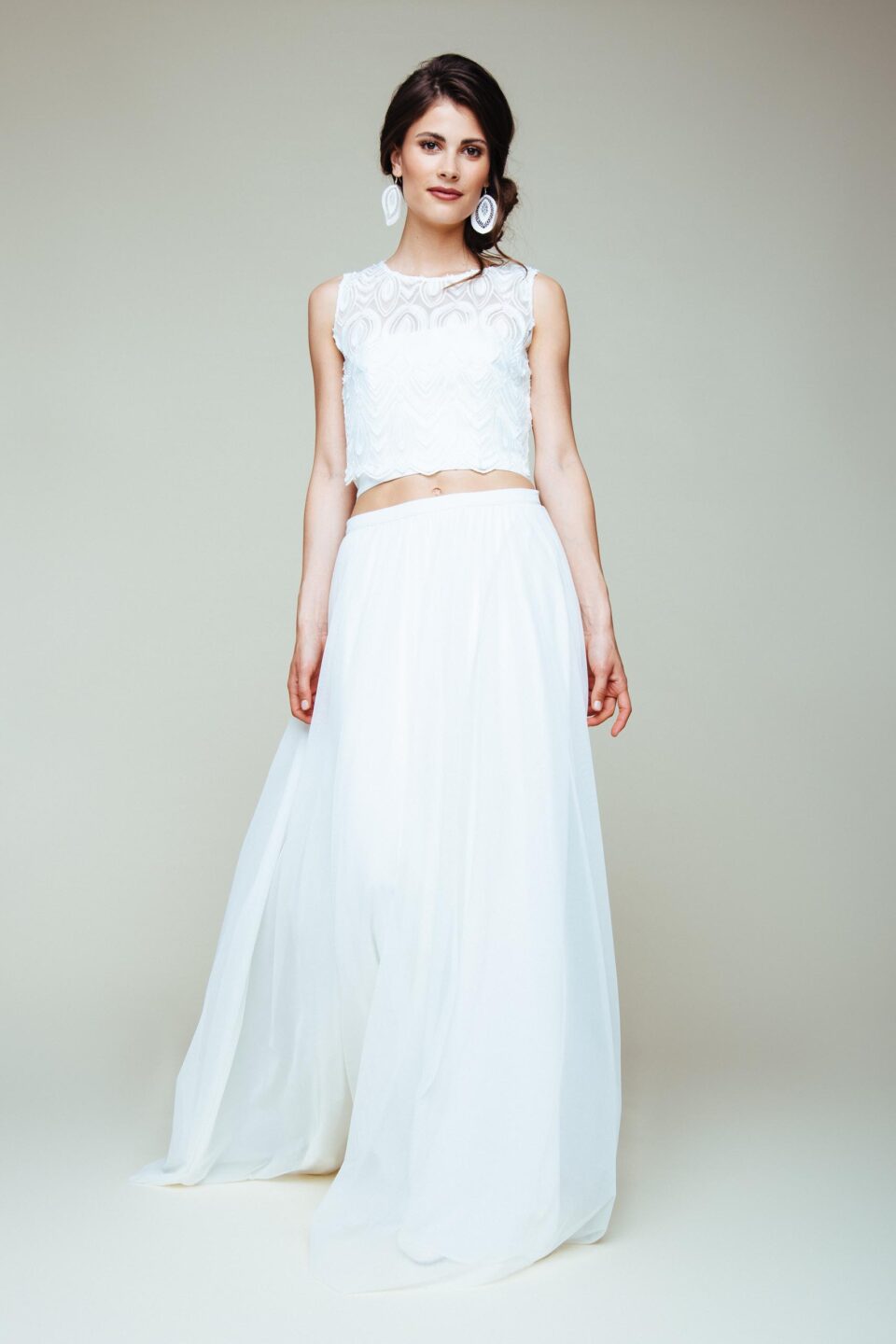 S-1027 Soft-Tüll-Rock Farbe Pearl