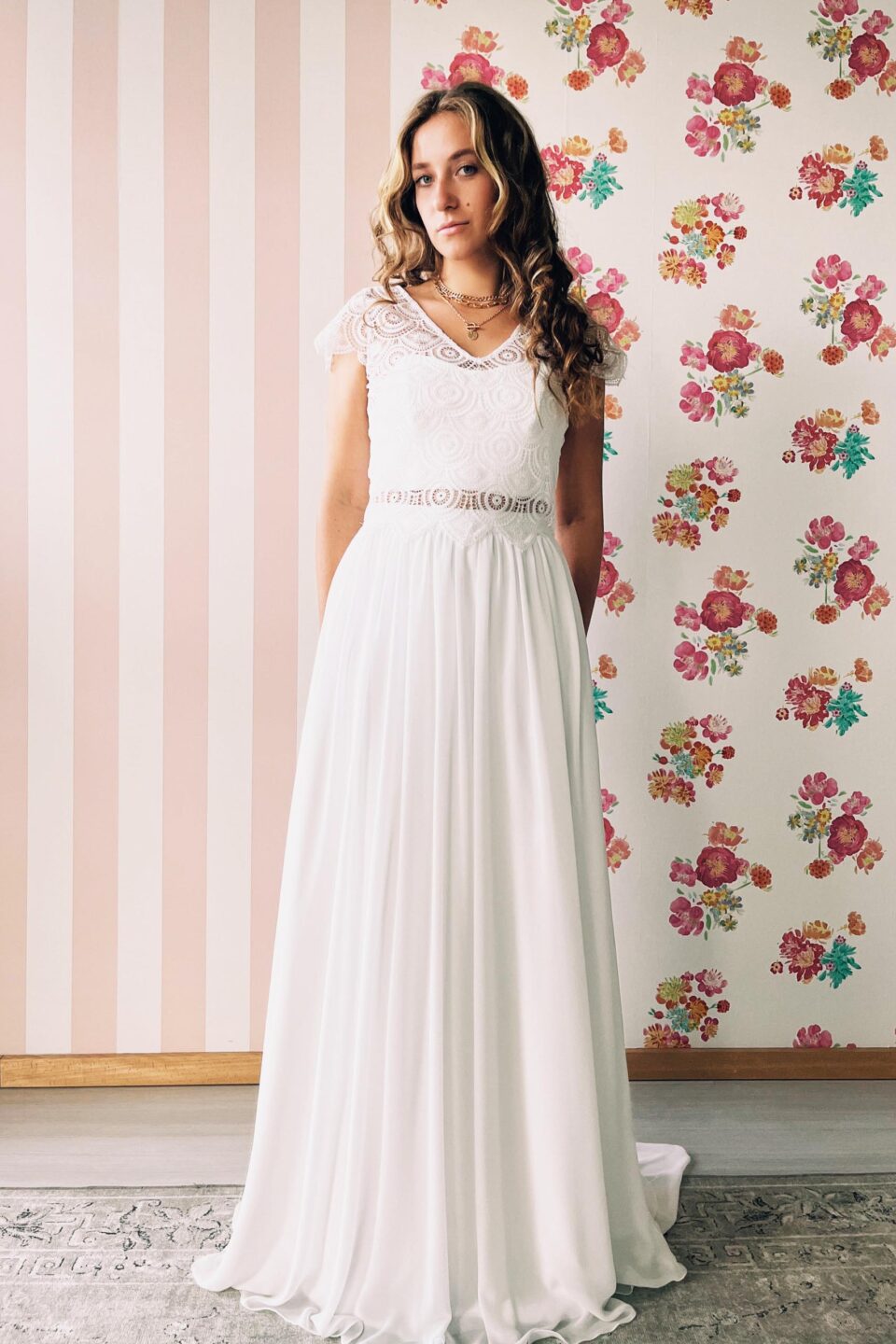 S-1040 schlichter Chiffon-Rock