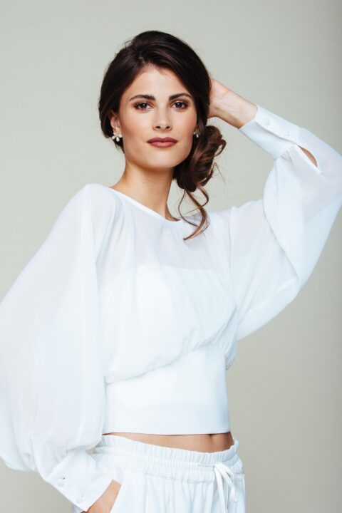 T-1076 Chiffon Bluse