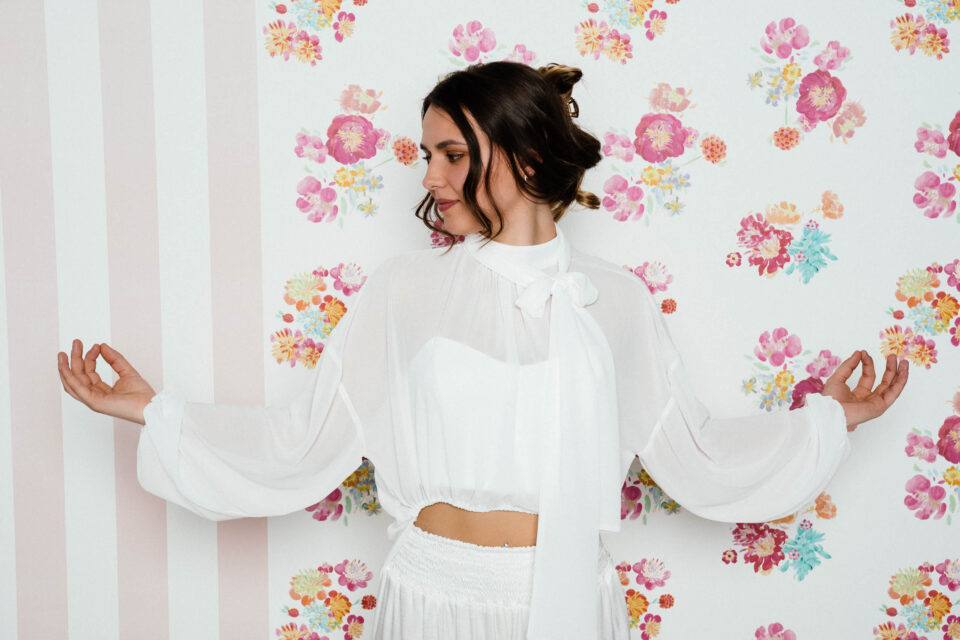 T-1206 Vokuhila Chiffon Bluse