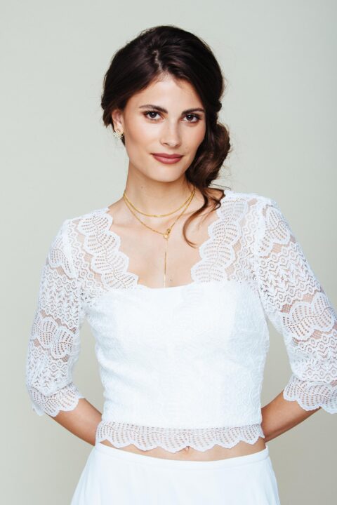 T-1026 V-Neck Spitzentop