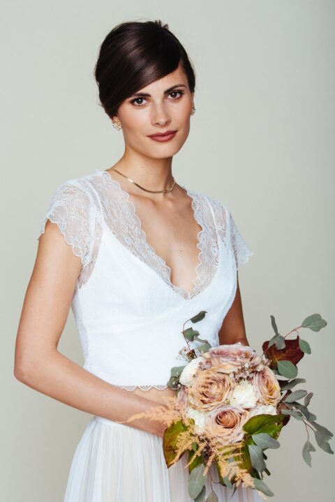 T-1087 transparentes Spitzentop
