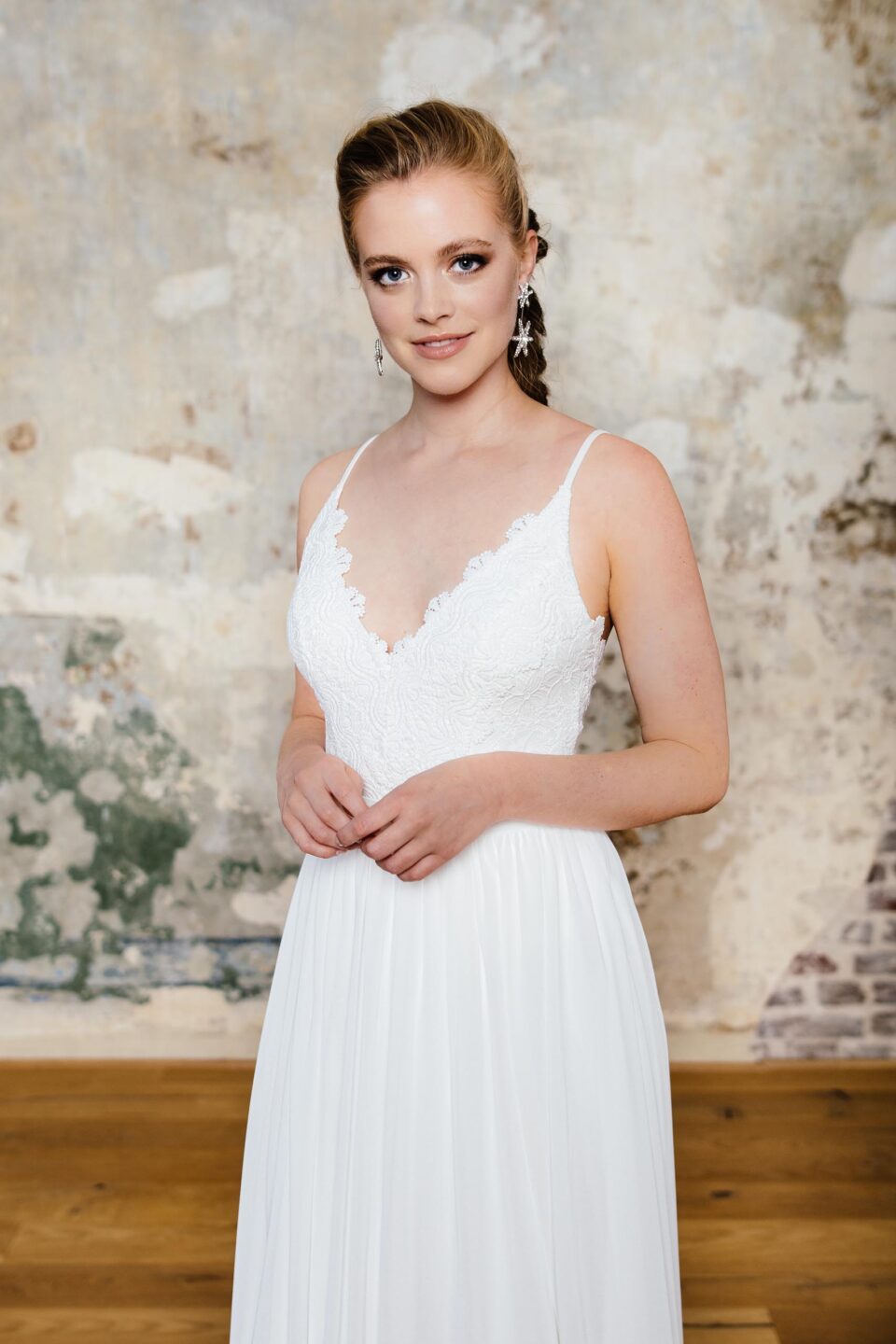 Spaghettiträger Brautbody