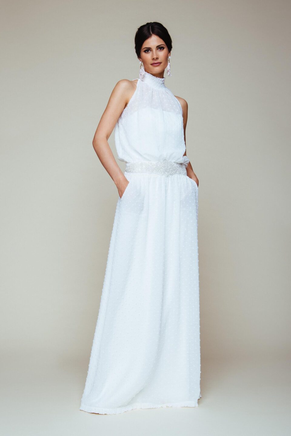 Boho Brautkleid mit Taschen