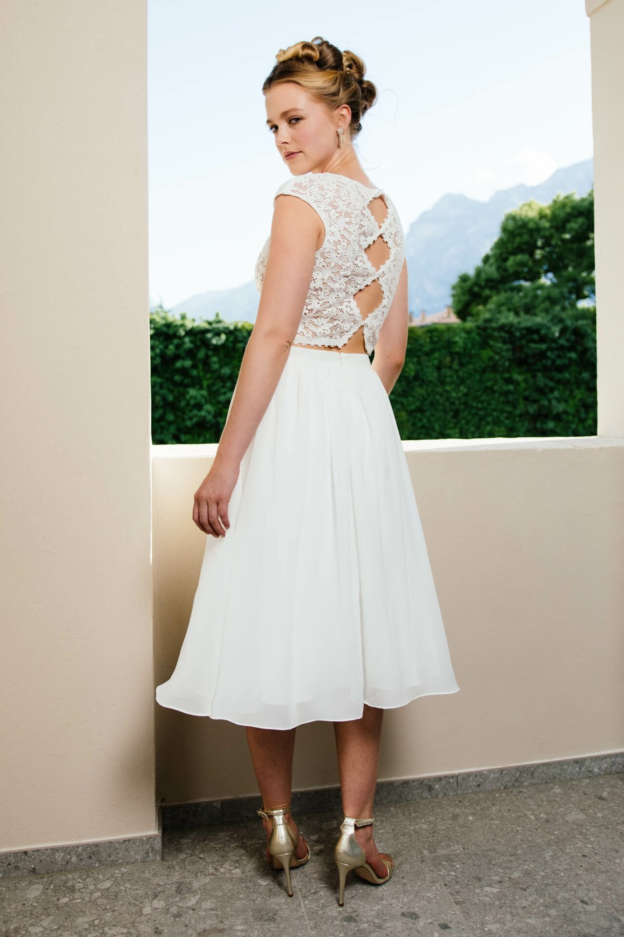 Brautkleid Zweiteiler moderne küssdiebraut Mix & Match Brautmode