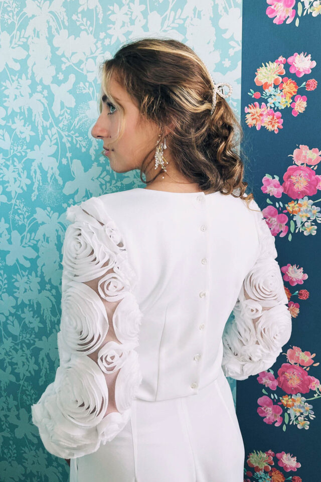 Blumenarm Brautoberteil